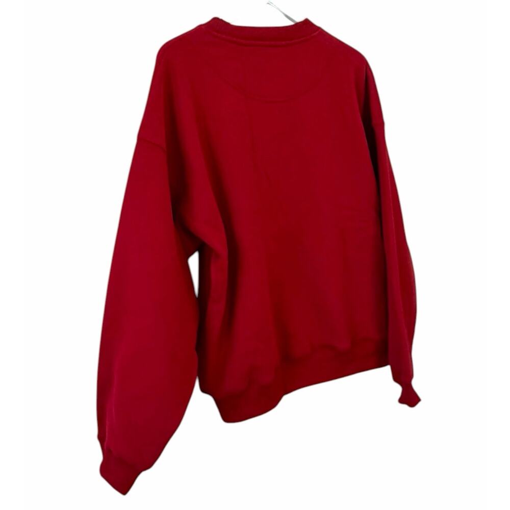 Anine Bing Sport Red Graphic Crewneck Sweatshirt Size Small 100% Cotton - Picture 7 of 11